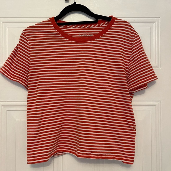 Everlane Tops - Everlane Red and White Striped Tee